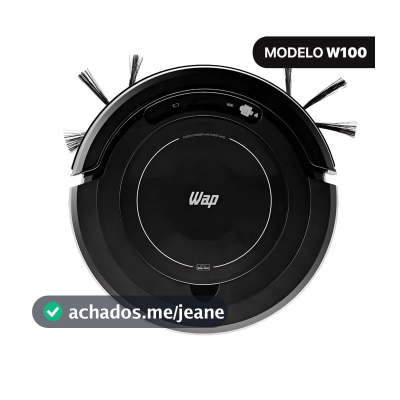 Aspirador de Pó Robô WAP Robot W100 3 em 1 Antiqueda Bivolt 17W