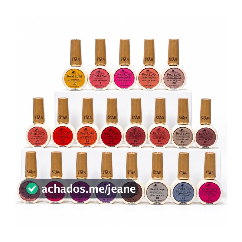 Kit 20 Esmalte em Gel Magnetico Olho de Gato Cores Aleatorias - Real Love