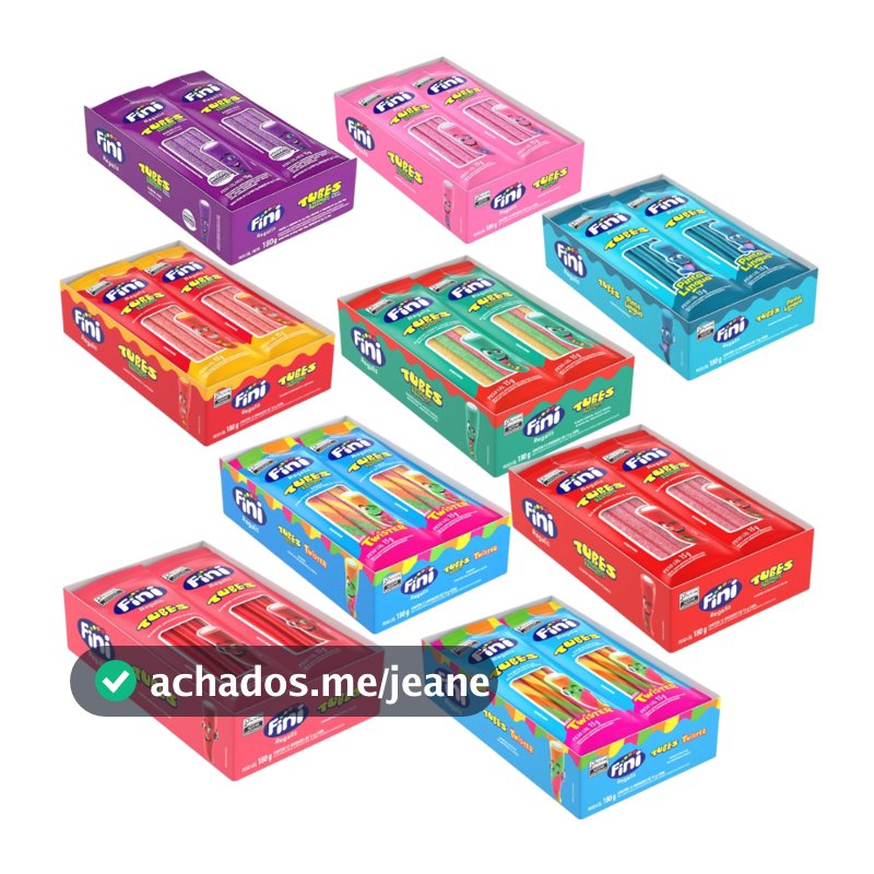 Balas De Gelatinas Tubes 15gr C/12 Unidades Fini