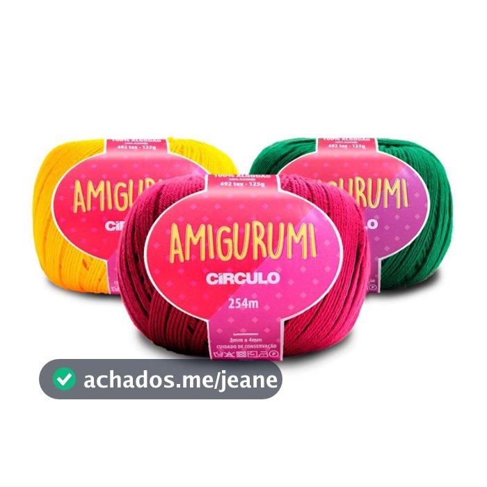 Linha Amigurumi Círculo 125 Gramas Crochê trico 254 Metros