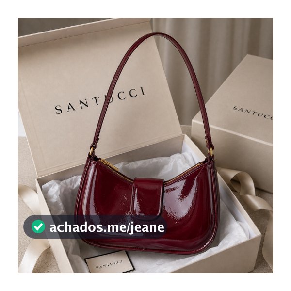 Bolsa Verniz Fecho Zíper Tote Ombro Baguete Alça Meia Lua Mão Luxo Festas Madrinha Elegante Fashion