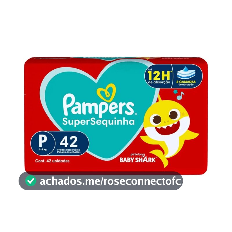 Fralda Pampers Supersequinha P com 42 Unidades
