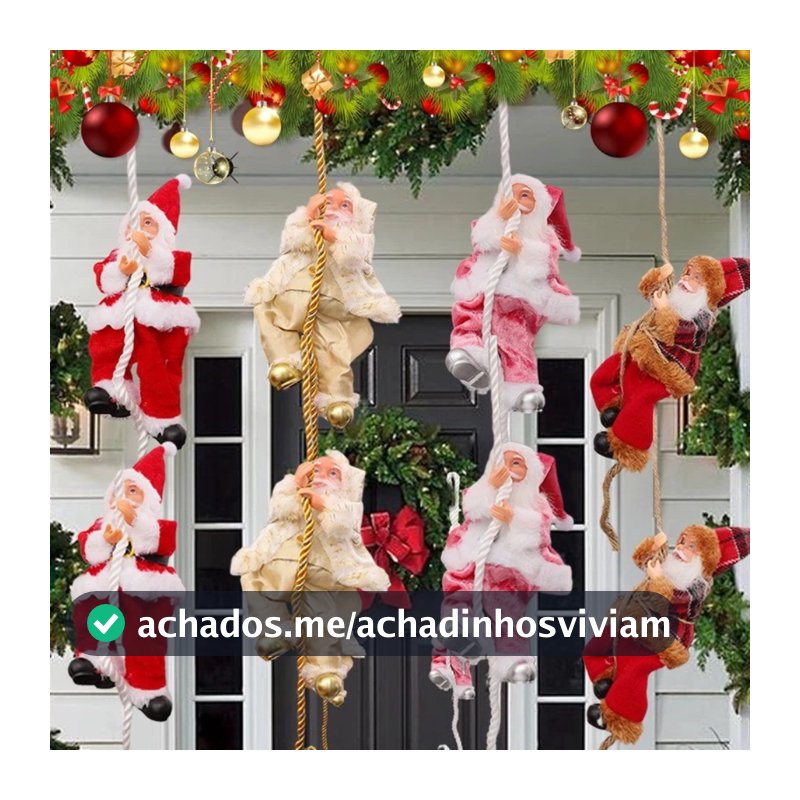 Boneca De Papai Noel Com Corda De Escalada , Modelo Elétrico , Pingente De Natal , Janela De Parede Doméstica , Decoraçõ