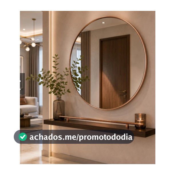 Espelho Redondo Decorativo Moldura Maleável 60cmPrata ou Dourado 60cmPrata,60cm