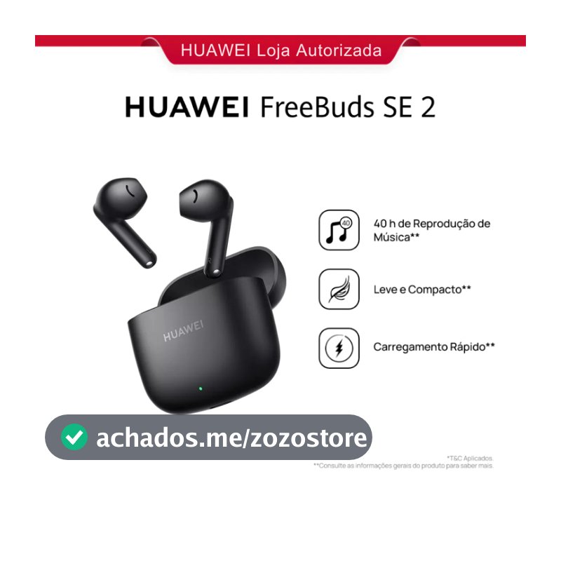HUAWEI FreeBuds SE 2 , Fone de Ouvido Sem Fio , Fone Bluetooth Até 40 Hrs de Bateria