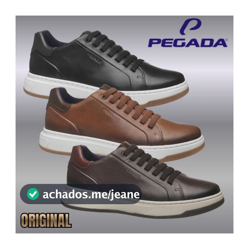 Sapatenis Masculino Couro Pegada Ortopedico Conforto