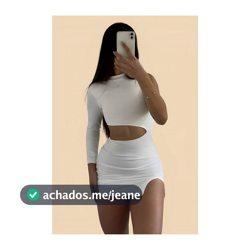 VESTIDO DUDA, SO UMA MANGA E FENDA NA PERNA