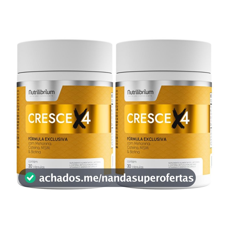 Kit 2x Cresce X4 Total 60 Cápsulas - 2 Meses Nutrilibrium