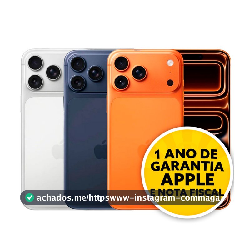 Celular IPhone 17 Pro Max 256GB 5G Dual E-sim Lacrado Original 1 Ano De Garantia