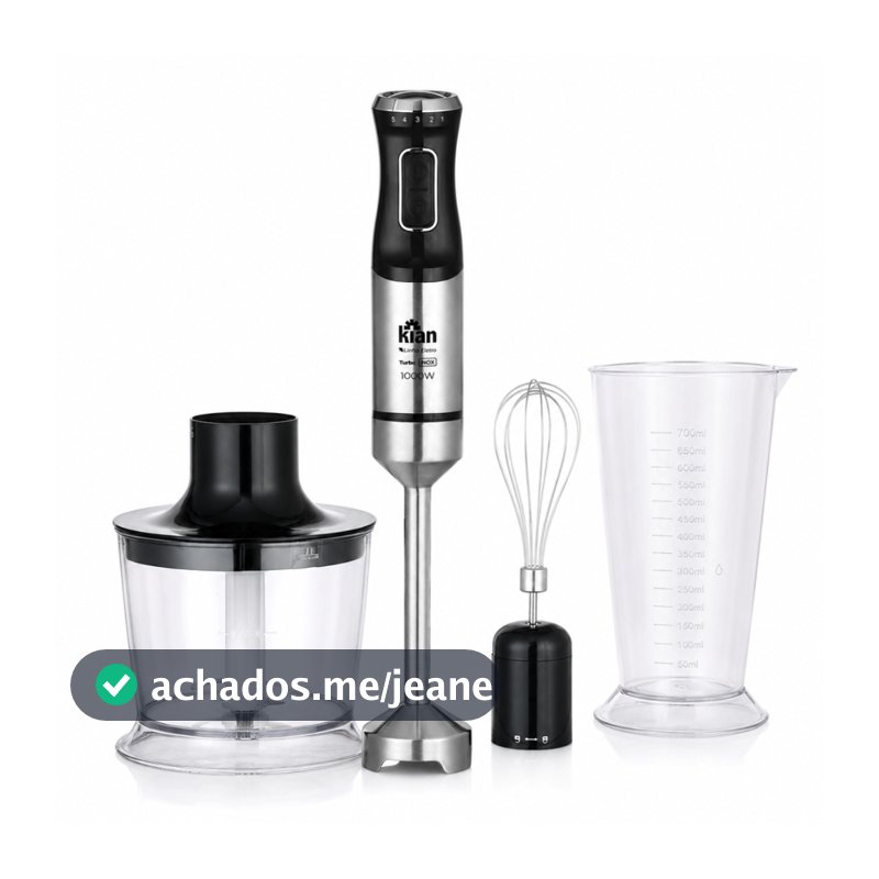 KIAN MIXER 1000W 3X1 INOX TURBO PRETO 127V