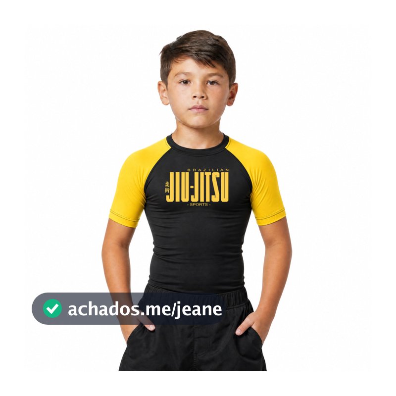 Rash Guard Infantil Proteção Solar fator 50+ Jiu Jitsu MMA Muay Thay Esportes - P M G GG