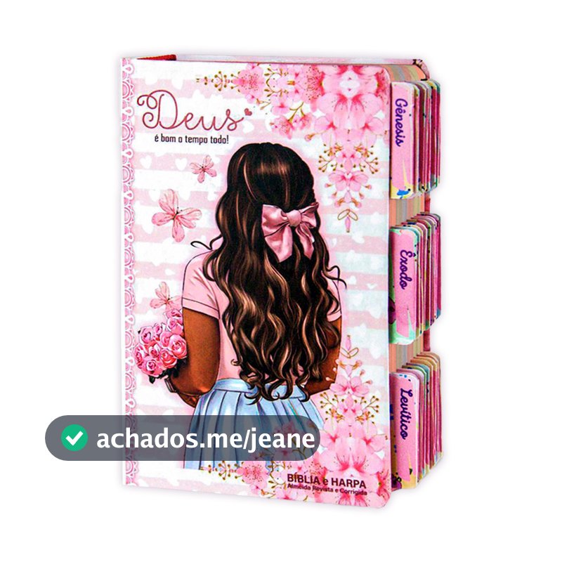 Bíblia Sagrada - Feminina Flores Aquarelas com Abas | ARC - João Ferreira de Almeida