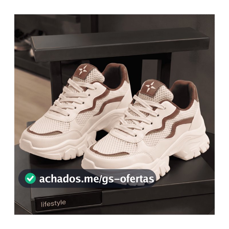 Tênis Feminino Chunky Tratorado Minimalista Solado -Promoção Envio Imediato Relâmpago