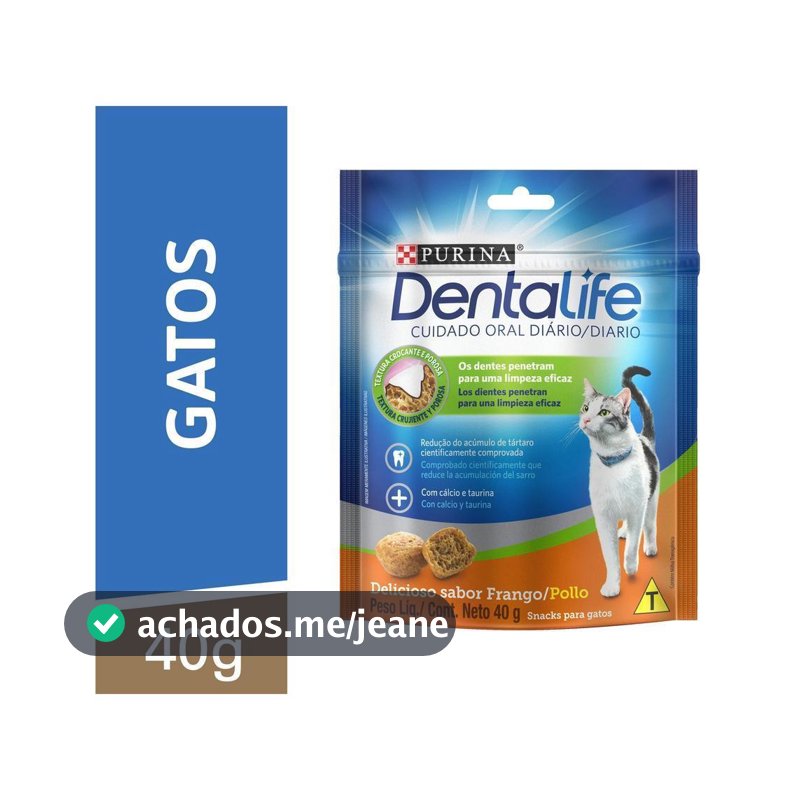 Petisco Gatos Adultos Frango 40g Dentalife