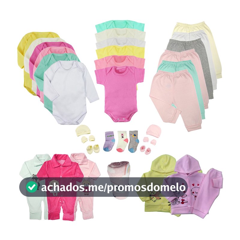 Kit Bebê 35 Peças Enxoval Inverno Completo Bebê Quentinho