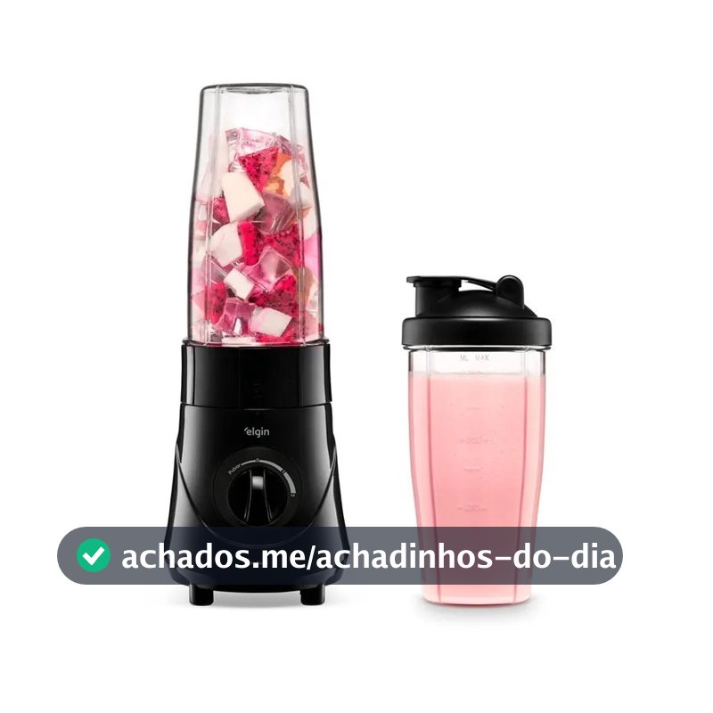 Liquidificador Portátil Blender Elgin Daily Blend 350w 750ml 2 Copos Preto