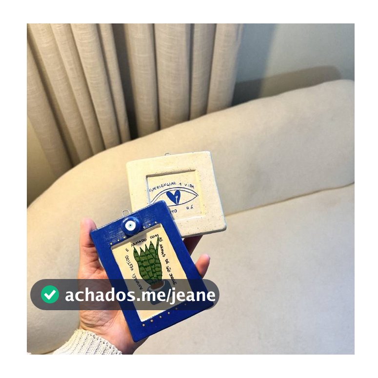 Quadrinho cerâmica de parede - moldura cerâmica fria - plaquinha decoração