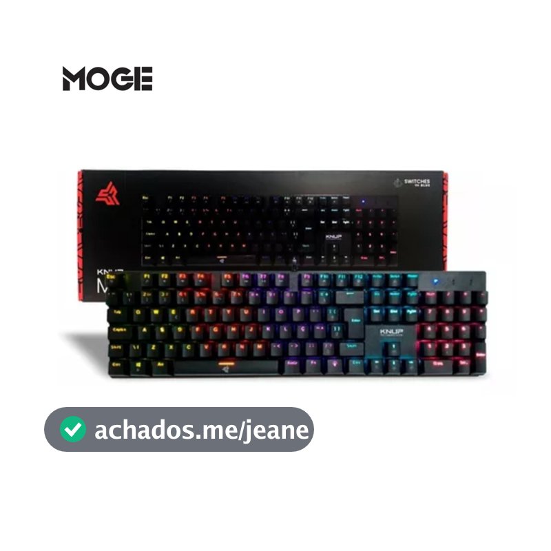 Teclado Gamer Mecânico RGB | USB | Switch Blue | ABNT2 Português | LED Multicolor