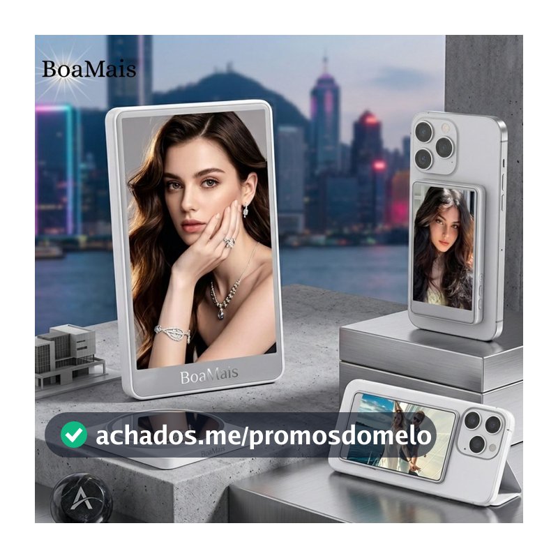 Tela Magnética Monitor Para Celular Sem Fio Smartphone Selfie Vlog Gravação