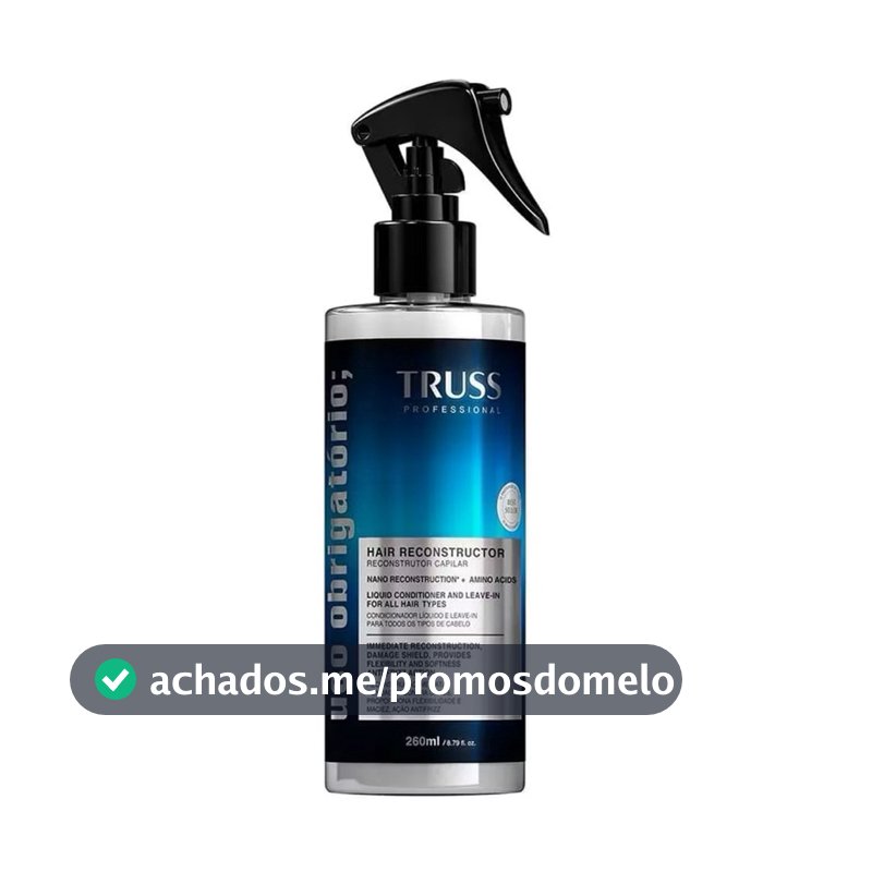 Truss Uso Obrigatório Leave-in Reconstrutor 260ml | Proteção Térmica, Brilho e Reparação Imediata