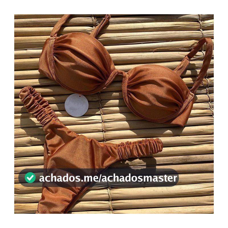 2024 Novo Estilo de Biquini Feminino Sólido Cor Biquíni Split Steel Support Ladies Swimwear