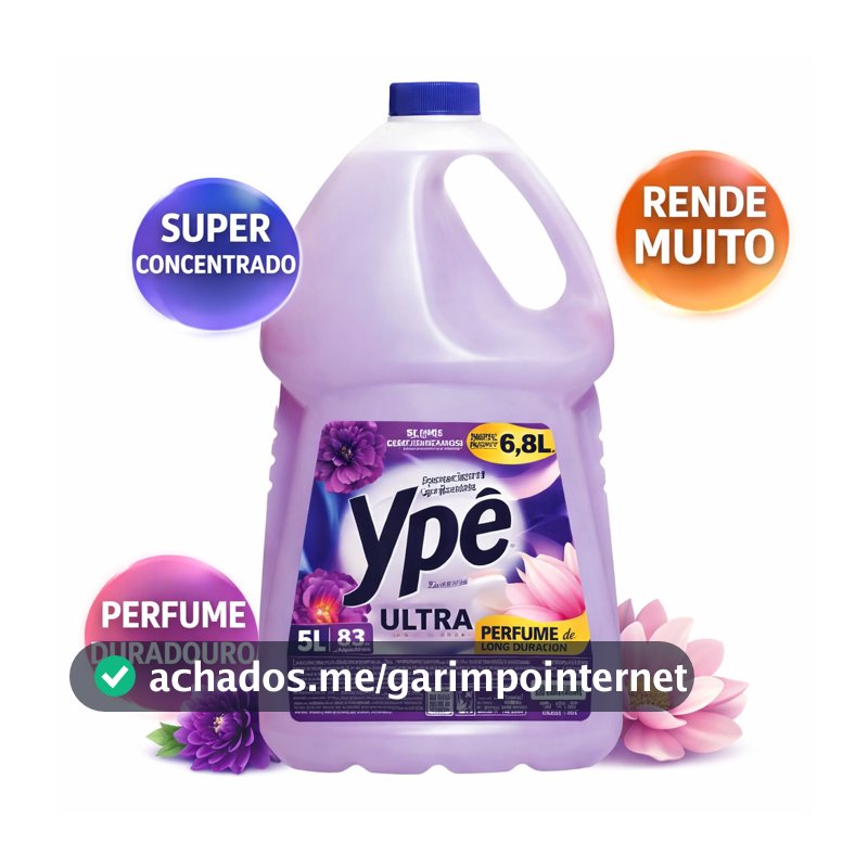Amaciante Ypê 5L Intenso Ultra Super Concentrado Rende Muito Perfume Forte Maciez