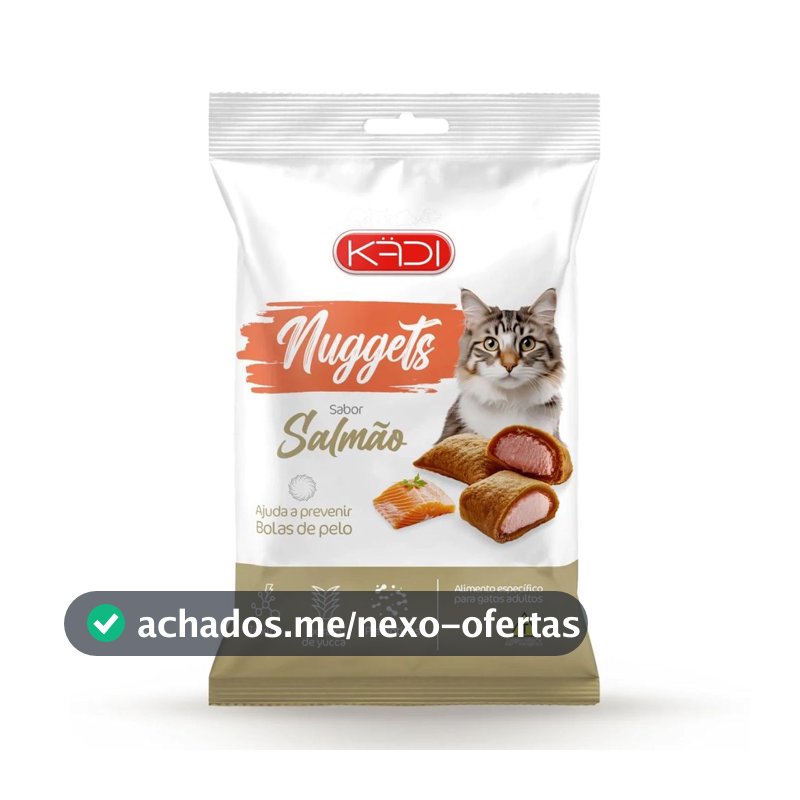 Snack Kadi Nuggets Salmão para Gatos 20g Petisco Gato