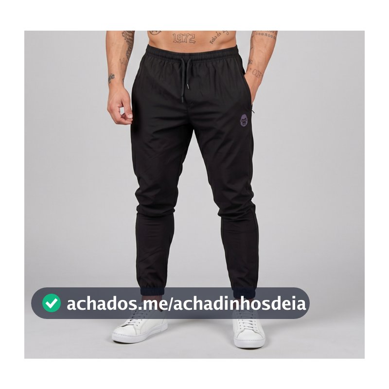 Calça Masculina Jogger Tactel com Elastano Kong Treino Esportiva