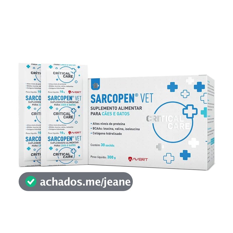 Sarcopen Vet 30 Sachês Avert Suplemento Para Cachorro Gato