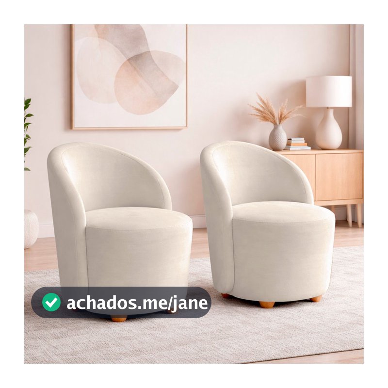 Kit 2 Poltrona Orgânica Denver Decorativa para Sala Quarto