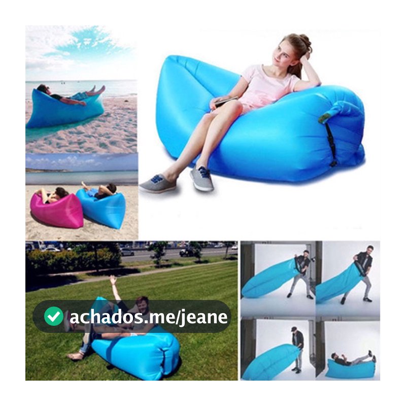 Sofa Inflável ar Preguicoso Camping show evento Praia Saco De Dormir Cama Portatil de Acampamento-Envio imediato