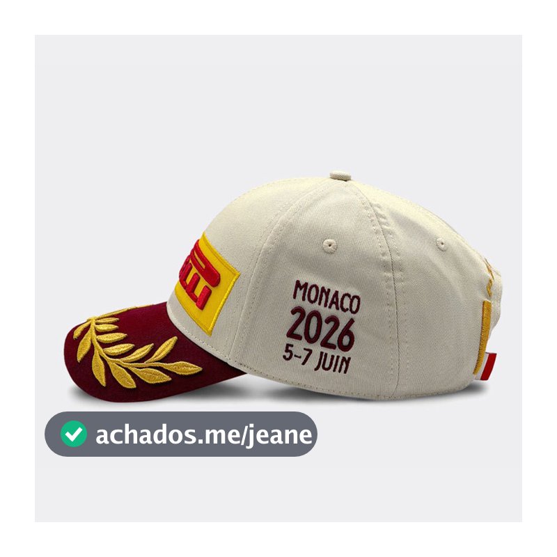 Pirelli Monaco 2026 Boné De Corrida Laurel Wreath Chapéu Snapback Bordado Para Fãs De F1 TJWC