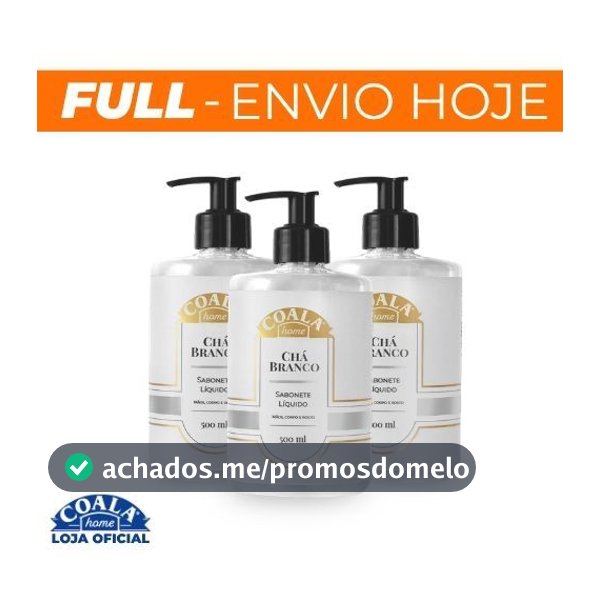 Kit Coala 3 Sabonetes Líquido Chá Branco 500ml