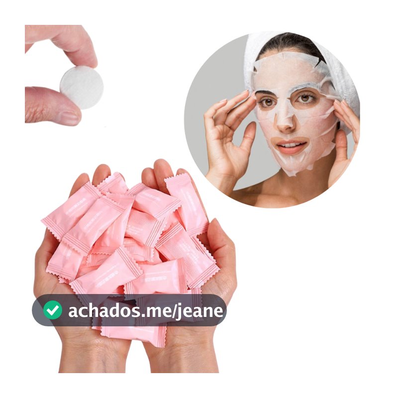 Kit até 150 Máscara Desidratada Comprimido Compactada para Skin Care