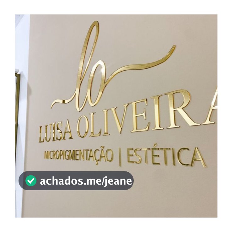 Logo em Acrílico Espelhado 2mm – Rosé, Dourado, preto ou Prateado