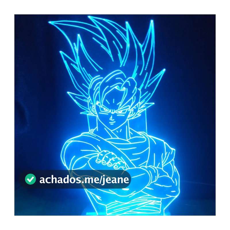 Luminária Goku Abajur Quarto Boneco Figure Dragonball Led Mesa Decoração 3d Nerd Mangá Dragon Ball