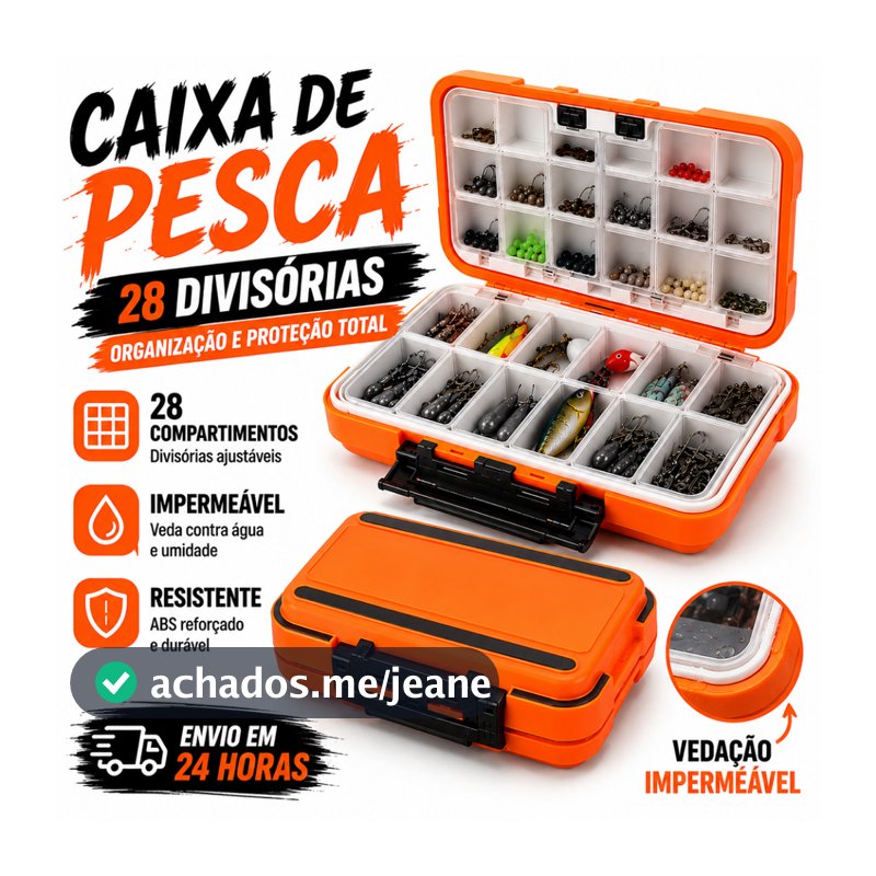 Caixa De Pesca Grande Capacidade 28 Grade Acessórios Artes Gancho Isca À Prova D'água Armazenamento De Alta-Envio em 24h