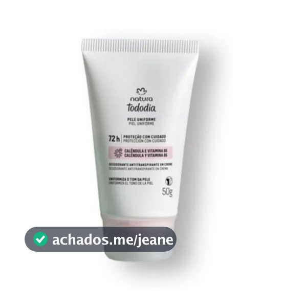 Desodorante Antitranspirante em Creme Pele Uniforme Aclarar Tododia Natura