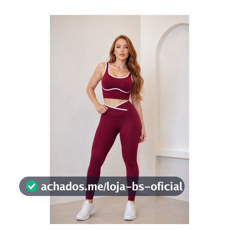 Conjunto Gringo Fitness Feminino Calça e Top Cintura Alta