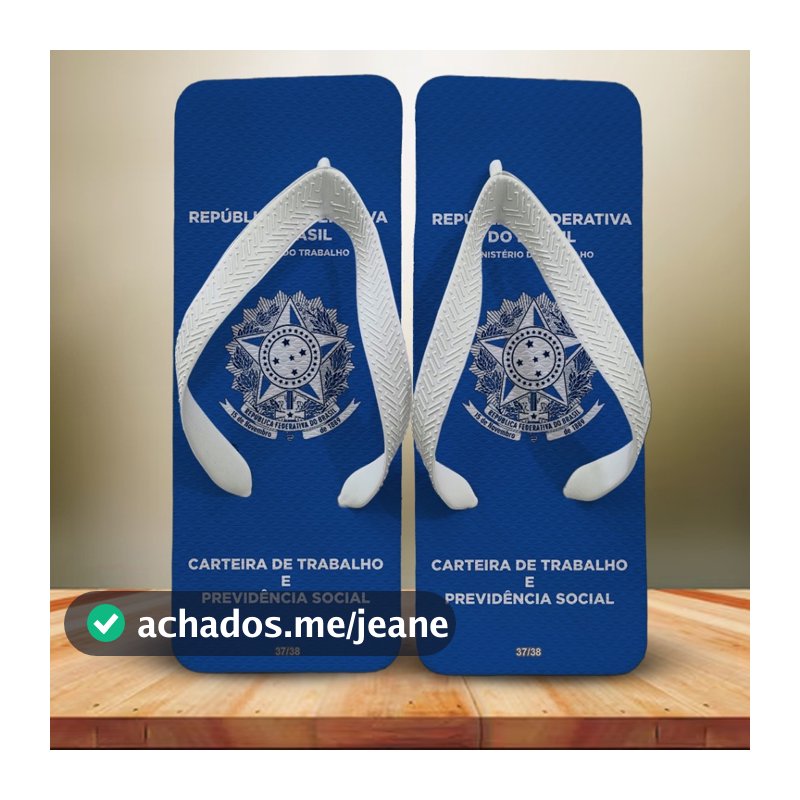 Sandália quadrado CARTEIRA DE TRABALHO CLT MEME ZOEIRA SANDALIA CHINELO QUADRADO MASCULINO Sandália Confortável Leve Est