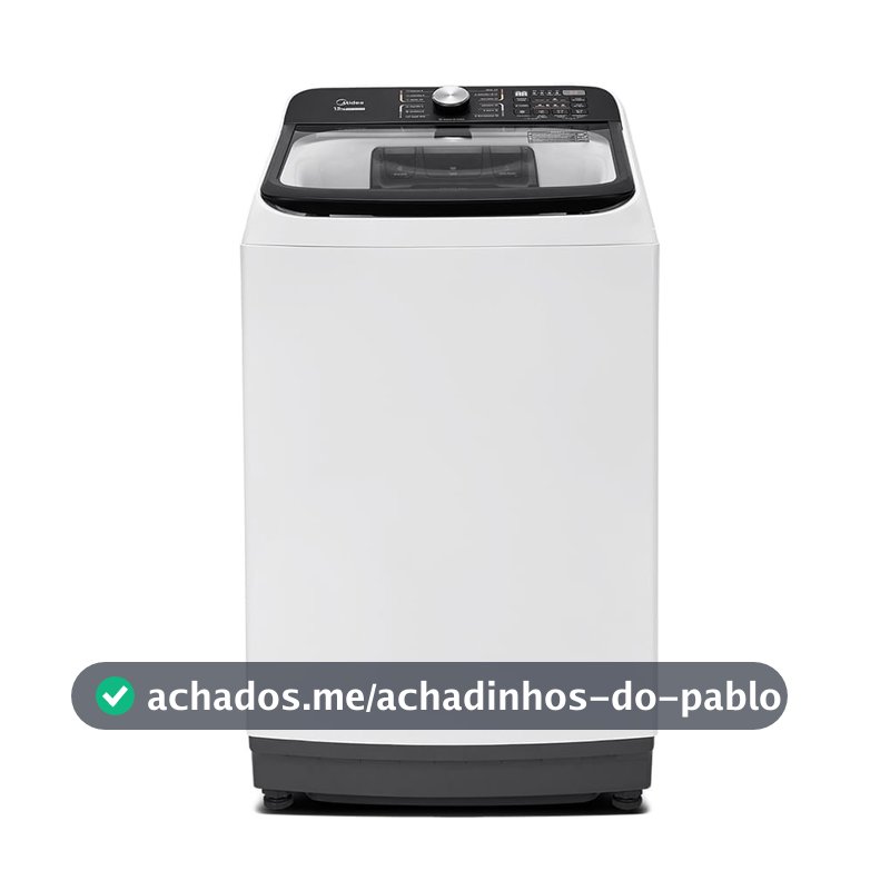 Máquina de Lavar Roupas 15kg Midea Wave Agitator - Branca