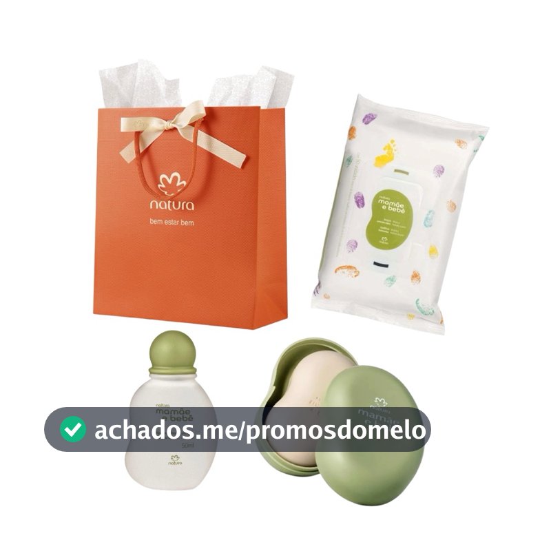 Kit Natura Mamãe Bebê 4 itens + sacola pra presente 🎁