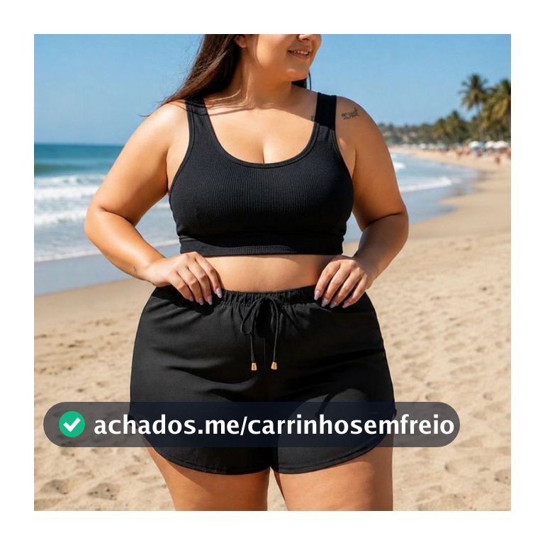 Short Praia Feminino Plus Size Piscina Bermuda Tactel Elastano Soltinha