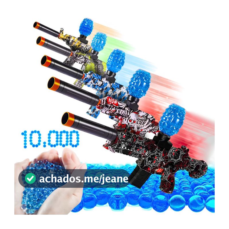 Arma Elétrica Lança Bolinhas De Gel Com Bolinhas blaster Arminha de Gel + 10000 Bolinhas