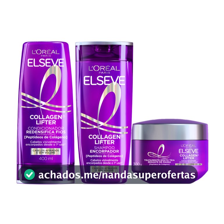 Kit L'oréal Paris Colágeno Lifter Shampoo + Condicionador + Tratamento