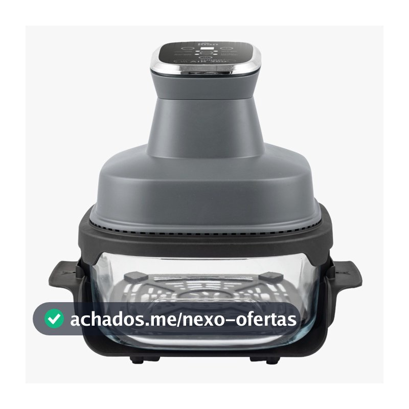 Fritadeira Elétrica 4L com Cesto de Vidro 1500W AFV-101 Air Fryer Travessa de vidro com Tampa Kian