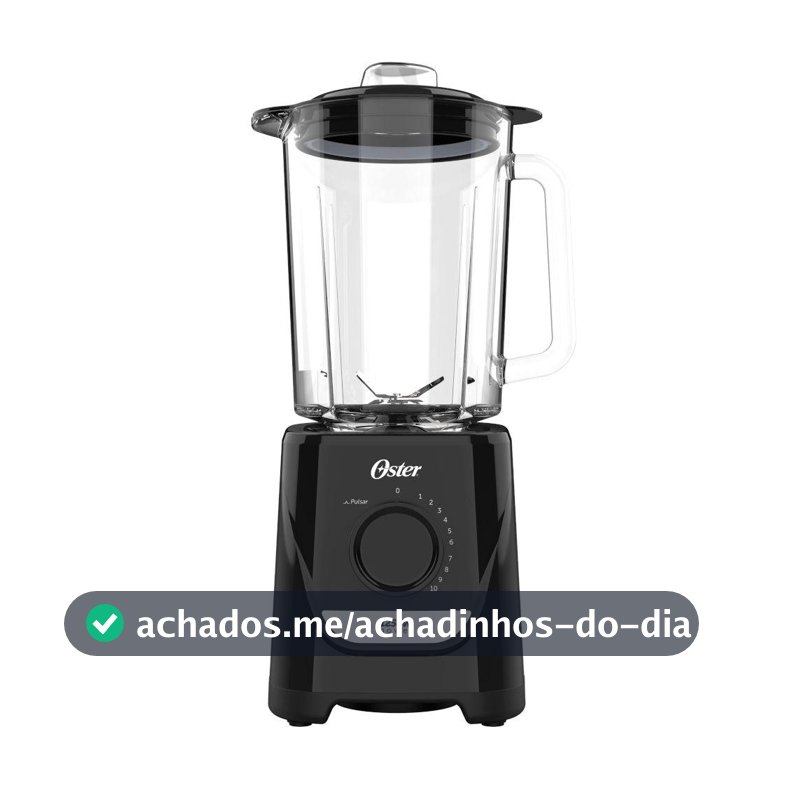 Liquidificador Oster Jarra De Vidro 2,2 Litros Preto 220V 1250W OLIQ520-220