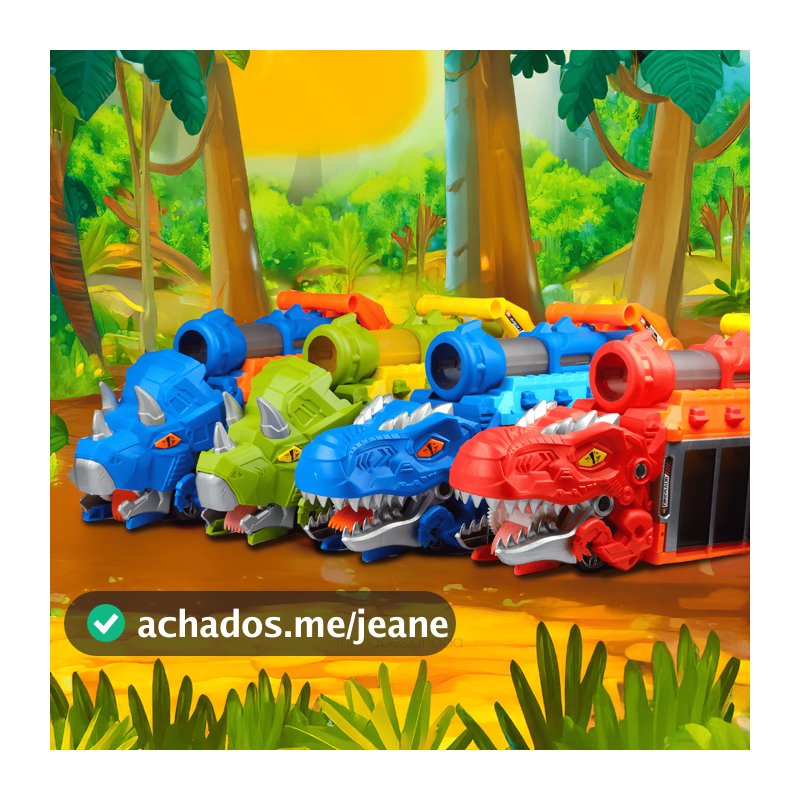 Caminhão Dino Brinquedo Canhão Dispara Bolinhas Engole Carrinhos Diversão Garantida EGOL 1688
