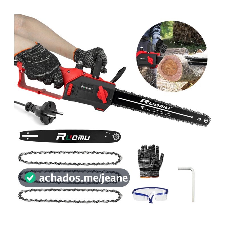 Motosserra Elétrica Profissional Brushless 3200w Eletrosserra Sabre 16 Pol 220V
