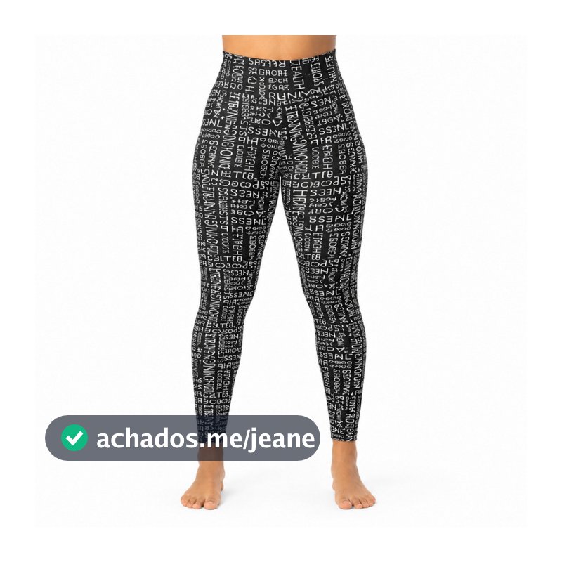 Calça Legging Academia Feminina Jakard Poliamida Zero Transparencia